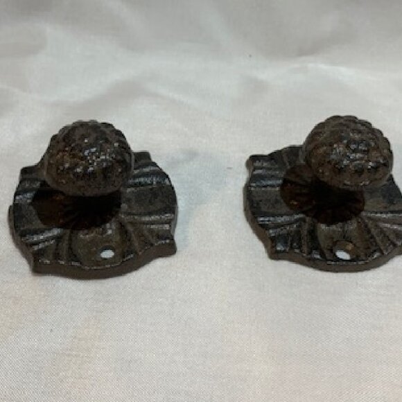 Two (2) Drawer Pulls Vintage Cast Iron Drawer Knob 2 1/4" wide Base 0170-0062 - Picture 12 of 13